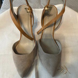 Pour La Victoire Two Tone Leather and Suede - Tan/Camel 8.5 Size Great Condition